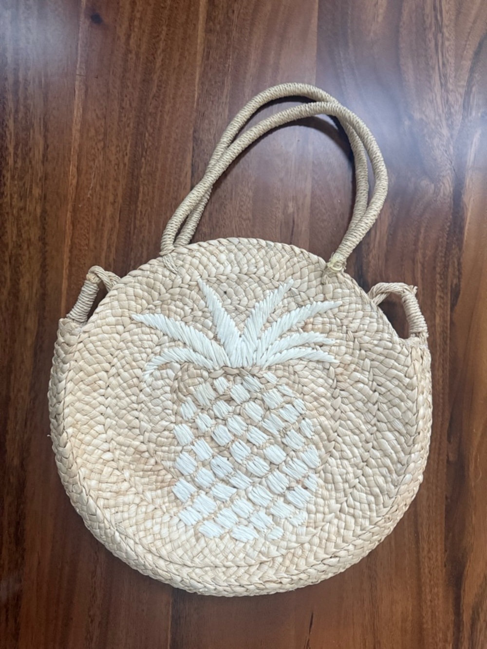 Rare NWT Spartina 449 Retreat Round Straw Tote Cabana Leaf - Picture 3 of 10